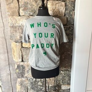 Gray and green size small St Patrick’s day tee. New with tags